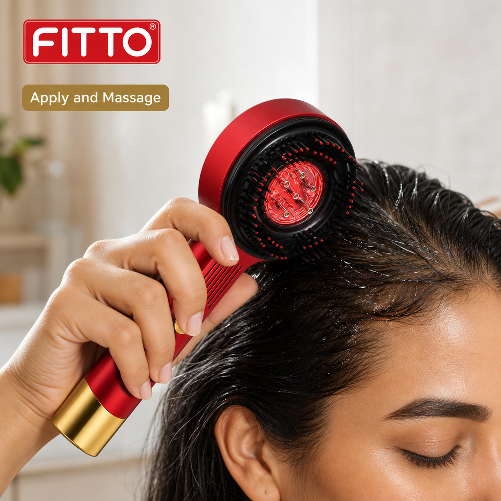 60 Pieces Red Oil-Dispensing Scalp Massage Comb, 1 Piece, Handheld Hair and Scalp Care Tool