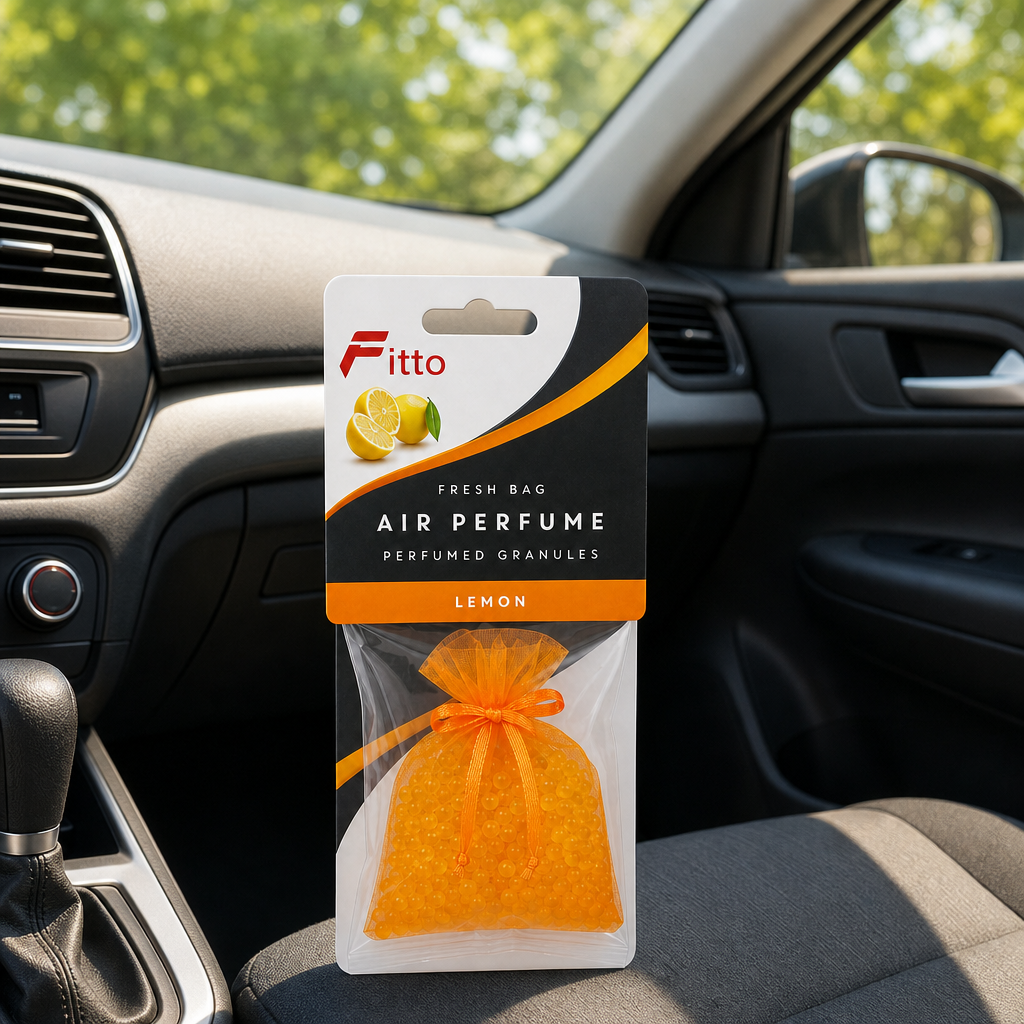 96 Pieces Car Air Fresheners Fresh Bag, Lemon Scent, Perfumed Granules, 20 x 9 x 4 cm, 1 Piece