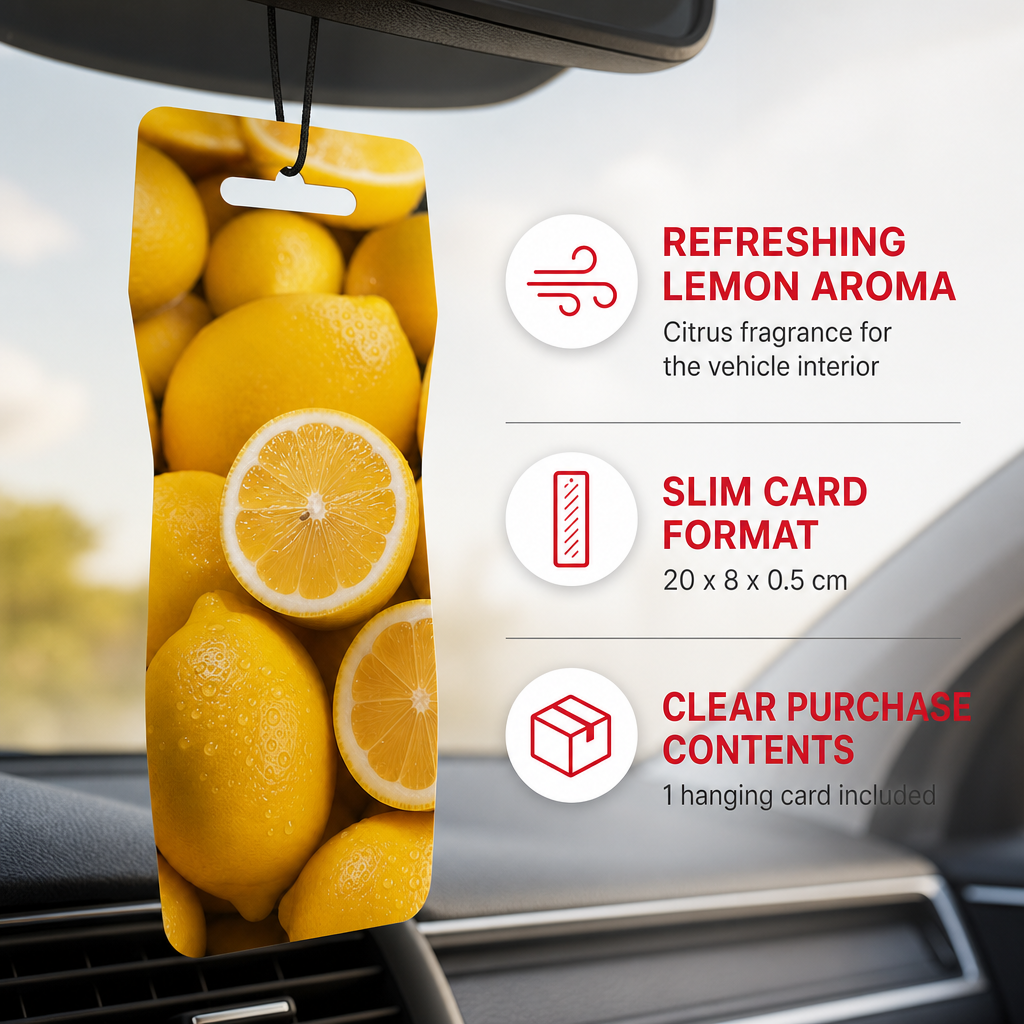240 Pieces Hanging Card Air Freshener, Lemon Scent, Yellow, 1 Piece
