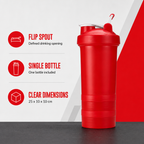 96 Pieces Sports Shaker Bottle with Flip Spout, Red, Single Bottle, 25 x 10 x 10 cm