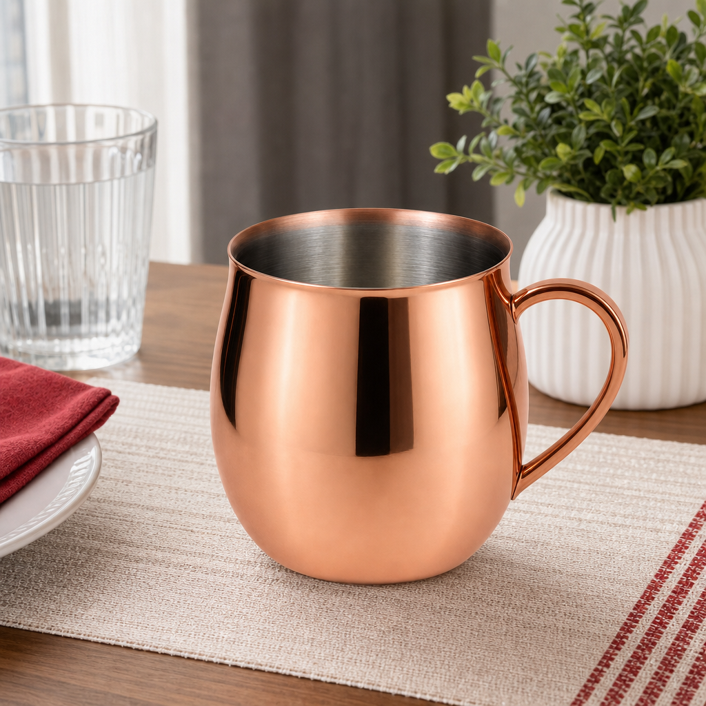 72 Pieces Copper-Finish Stainless Steel Mug with Handle, 1 Piece, 14 x 12 x 10 cm