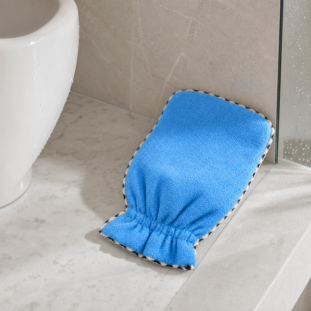 144 Pieces Exfoliating Bath Mitts, Assorted Colour, 1 Piece, Elastic Wrist Cuff, 25 x 18 cm