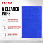 120 Pieces Microfiber Cleaning Cloth, No Stitching, 40 x 60 cm, Blue