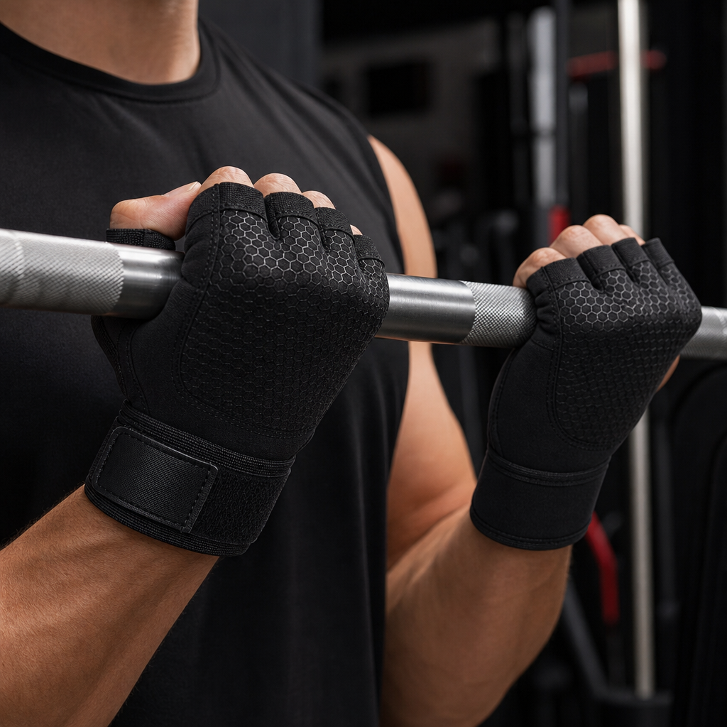 96 Pieces Gym Gloves with Wrist Support and Textured Palm for Weight Lifting and Fitness, Size L