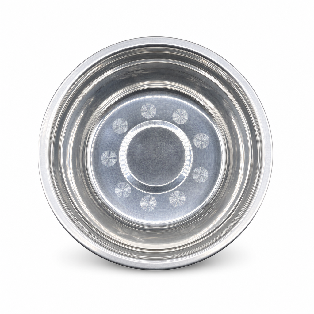 144 Pieces Stainless Steel Mixing Bowls, 1000 ml, Round Silver Bowl, 18 x 6 cm, 1 Piece