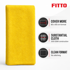 96 Pieces Microfiber Cleaning Cloth 500 GSM, No Stitching, 60 x 90 cm, Yellow