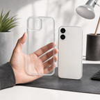 144 Pieces Crystal Clear Transparent Phone Cases with Raised Camera Frame for iPhone 17