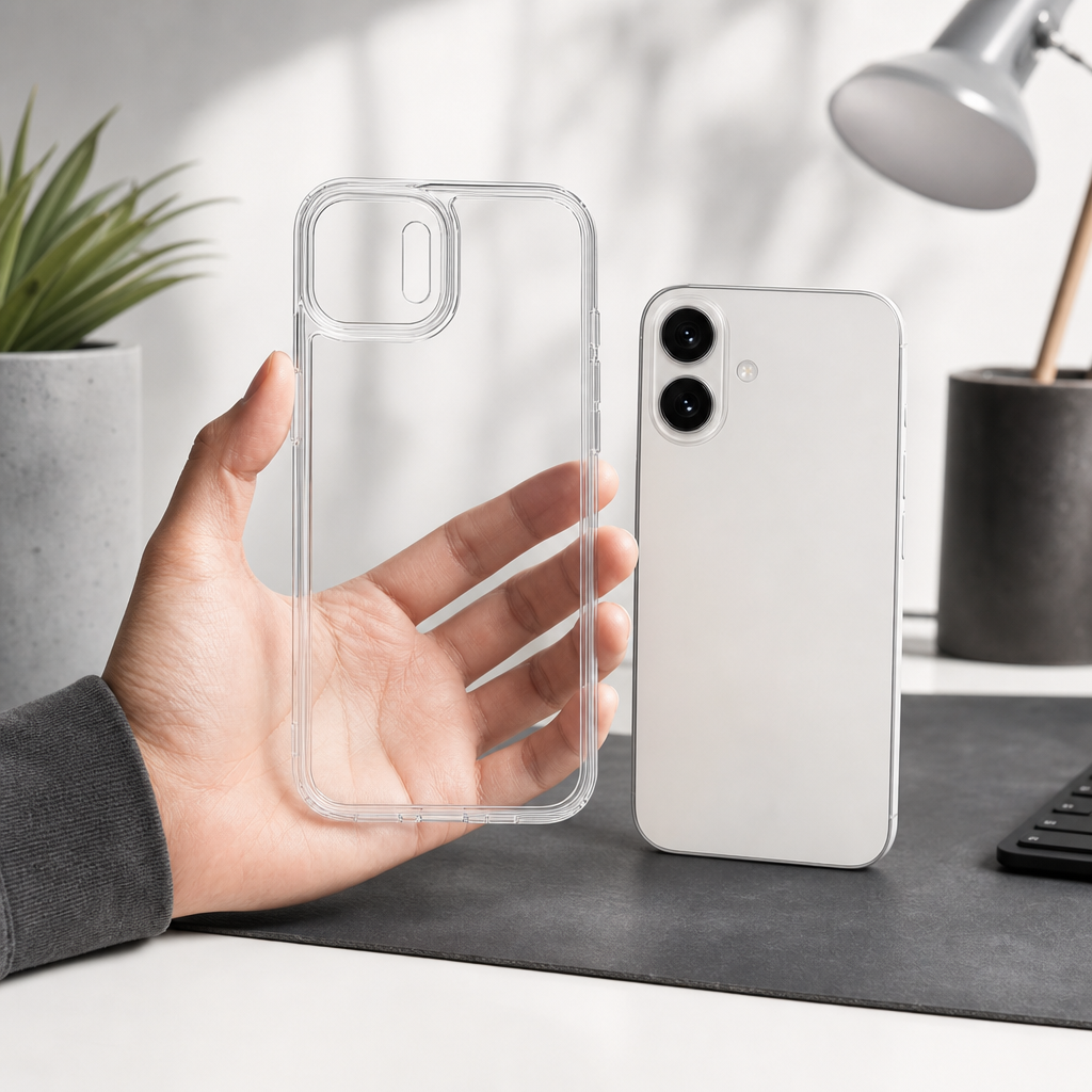 144 Pieces Crystal Clear Transparent Phone Cases with Raised Camera Frame for iPhone 17