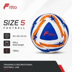 60 Pieces Size 5 Football, Orange Blue and White Design, Single Ball for Training and Recreational Play