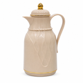 72 Pieces Vacuum Flasks with Handle, Lid and Pour Spout, 1 Litre, Beige or Ivory, 1 Piece