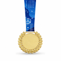 144 Pieces Laurel Sports Medal with Ribbon, 4 cm