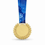 144 Pieces Laurel Sports Medal with Ribbon, 4 cm