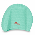 96 Pieces Bubble Swimming Cap, Mint Green Textured Pool Headwear, Single Piece