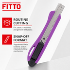 144 Pieces Snap-Off Utility Knives Cutter, 16 cm, Purple and Black, 1 Piece