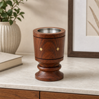 96 Pieces Wooden Incense Burner Cup with Metal Bowl, 5 Inch