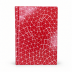 240 Pieces A6 Hard-Cover Notebook, Red Single-Line Pages, 8 mm Ruled, 100 Sheets