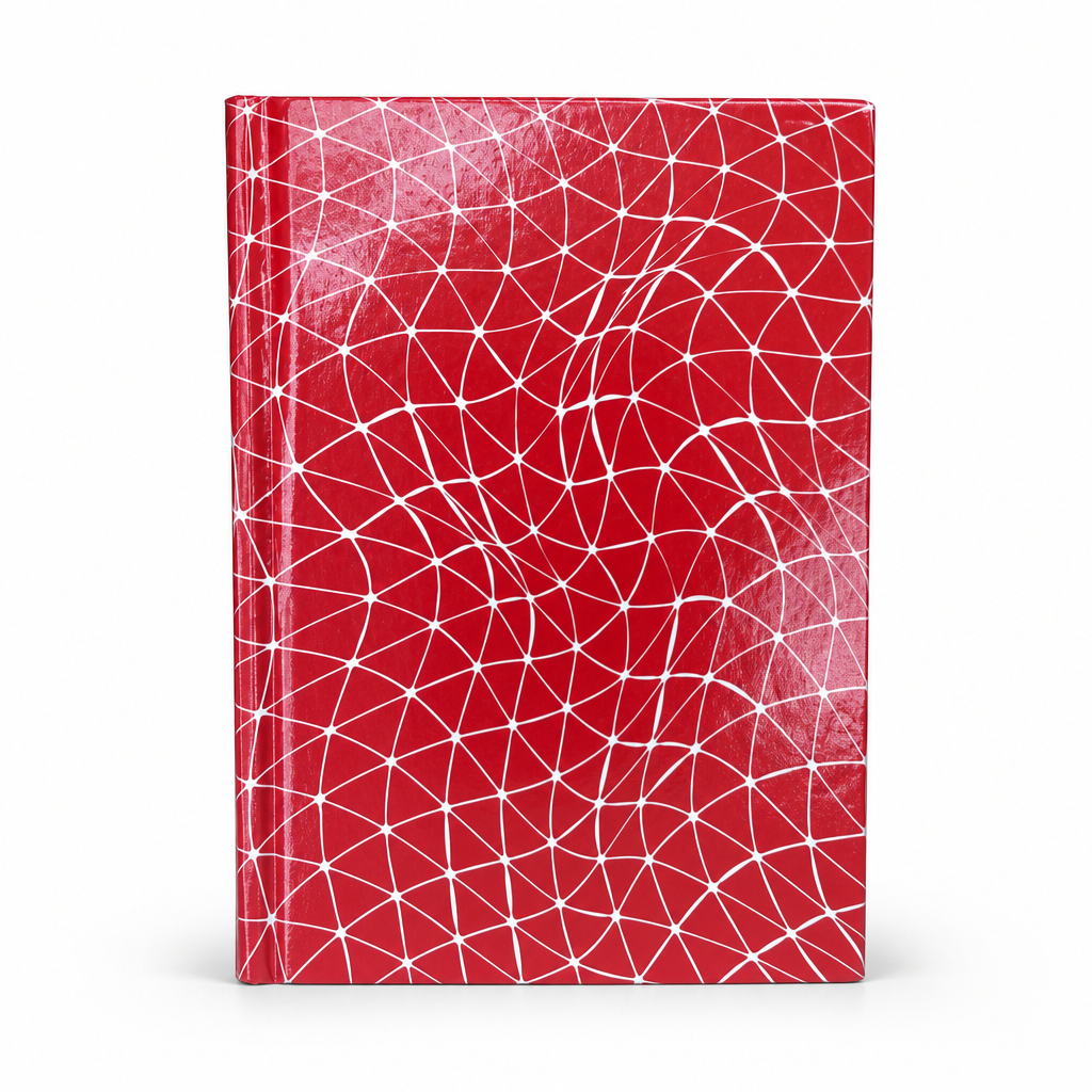 240 Pieces A6 Hard-Cover Notebook, Red Single-Line Pages, 8 mm Ruled, 100 Sheets