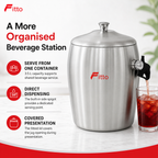 48 Pieces Stainless Steel Insulated Thermal Jug with Serving Spigot, 3.5 L, Silver and Black