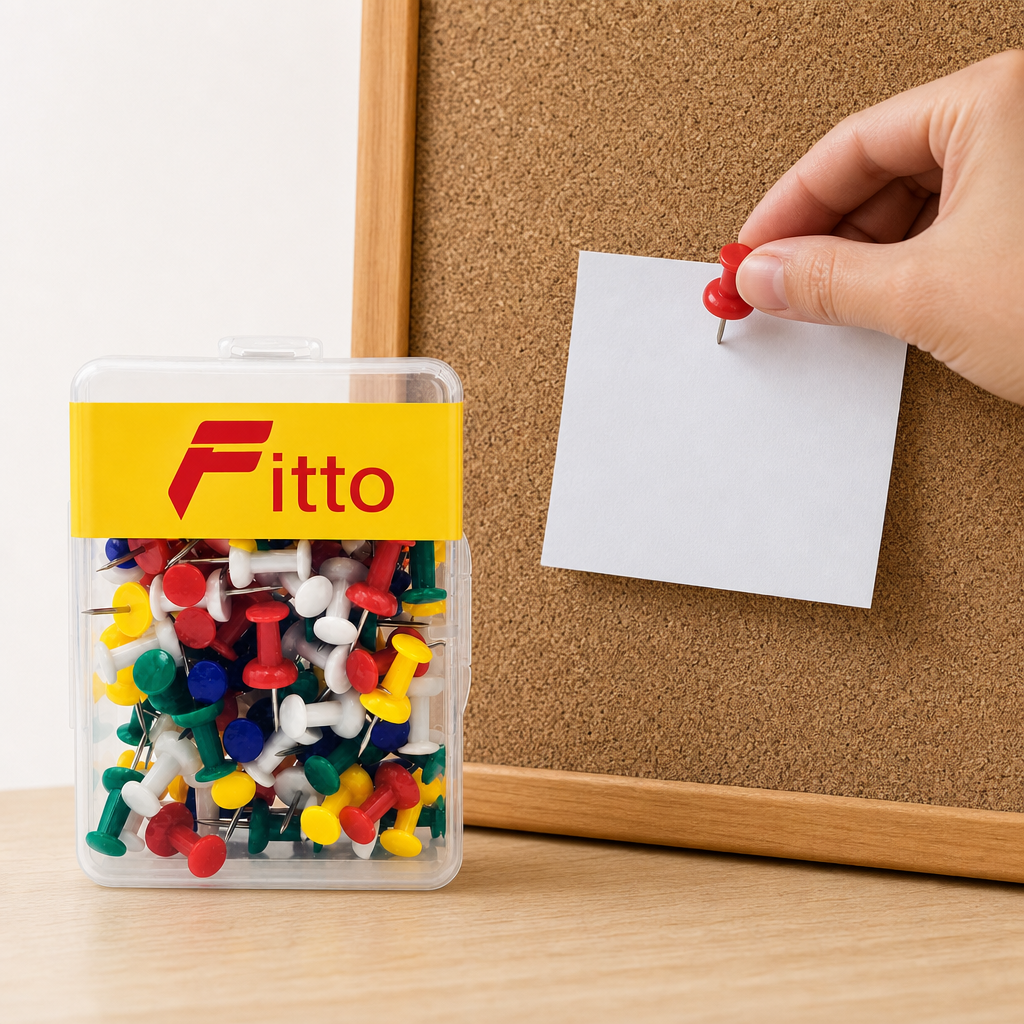 240 Pieces Push Pins, Assorted Colours, 100-Pack for Noticeboards, Displays and Office Organisation