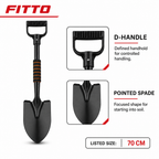 96 Pieces D-Handle Pointed Garden Spade Shovel, 70 cm, Black, 1 Piece
