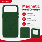 120 Pieces Silicone Magnetic Phone Cases with Raised Camera Protection, Green Cover for 16 Pro Model