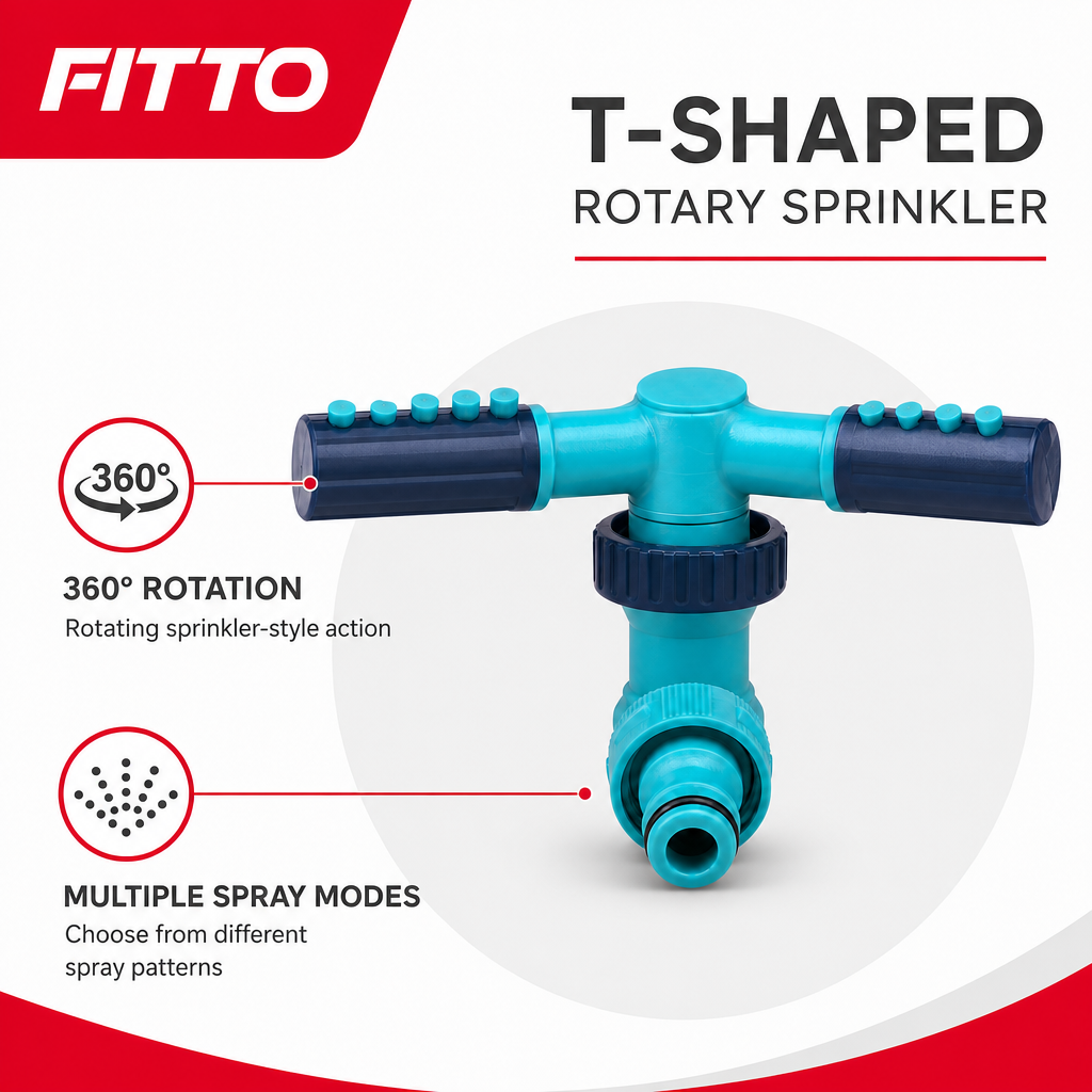 96 Pieces Automatic 360° Rotating Garden Irrigation Nozzle with Multiple Spray Modes