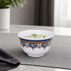 144 Pieces Melamine Rice Bowl, 4 Inch, Decorative Patterned Tablewares for Rice, Snacks and Side Servings