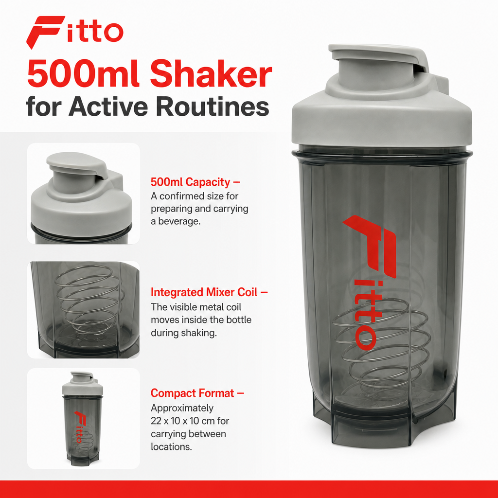 120 Pieces 500ml Shaker Bottle with Mixer Coil, Smoke Gray Sports Water Bottles for Gym and Fitness