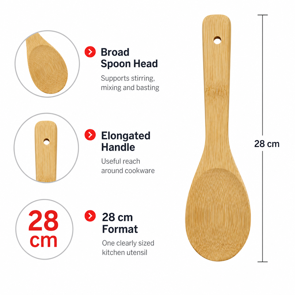 240 Pieces Wooden Basting Spoon, 28 cm, 1 Piece