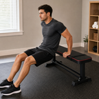 48 Pieces Flat Workout Benches with Steel Frame, Padded Training Surface for Home Gym Strength Exercises