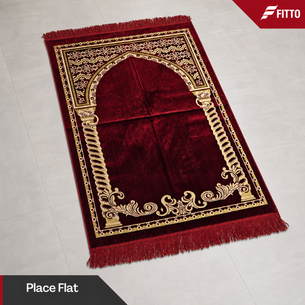 96 Pieces Jumbo Prayer Mats, Turkish Style, 80 x 120 cm, Fringed Edges