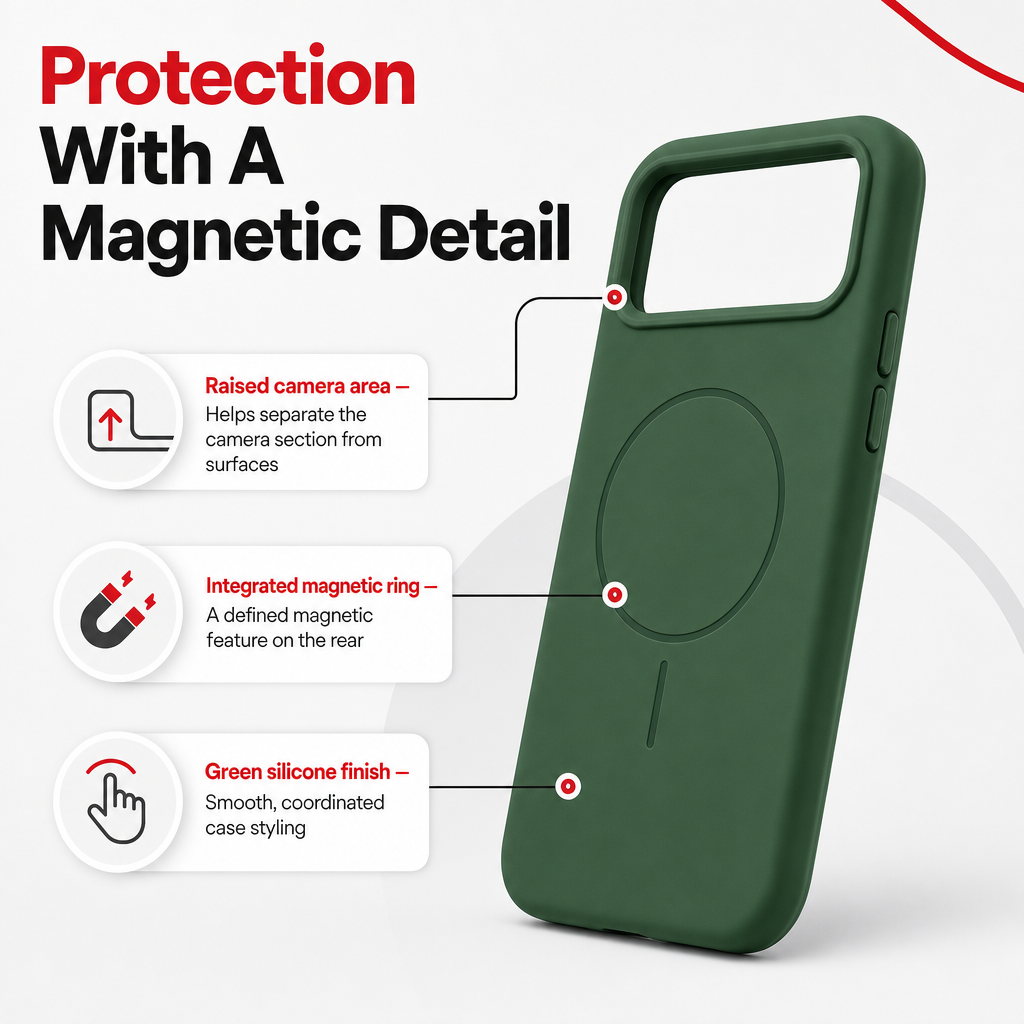 120 Pieces Silicone Magnetic Phone Cases with Raised Camera Protection, Green, for 16 Pro Max