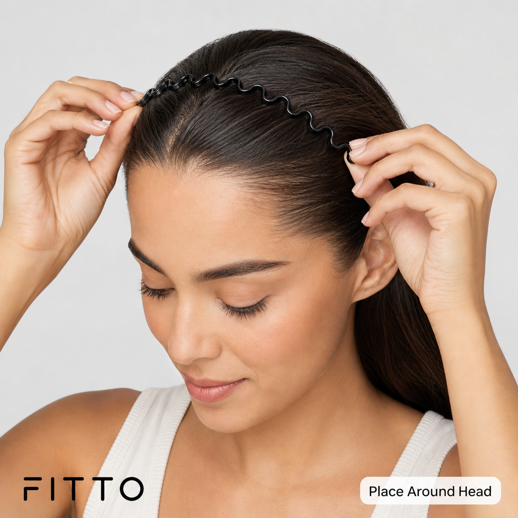 96 Pieces Wavy Hair Band Headband for Women, Black