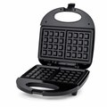 60 Pieces 750 W Electric Waffle Maker with Non-Stick Plates, Black, 25 x 24 x 10 cm, 1 Piece