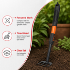 120 Pieces Hand Garden Rake, 35 cm, Black and Orange, 1 Piece