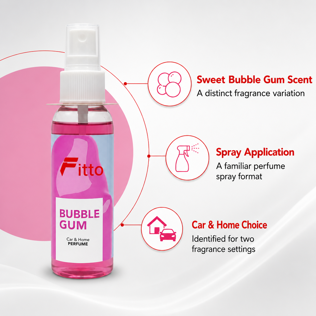 96 Pieces Car & Home Perfume Spray, Bubble Gum Scent, 1 Piece, 20 x 6 x 6 cm