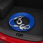 96 Pieces Tow Rope, 8 mm Stainless Steel with Blue Protective Covering, 4 m, Blue and Silver, 1 Piece