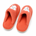 96 Pieces Adult Plush Bath Slippers with Cartoon Design, EU Size 38–45, Orange
