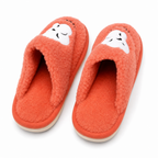 96 Pieces Adult Plush Bath Slippers with Cartoon Design, EU Size 38–45, Orange