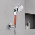 96 Pieces Chrome and Clear Shower Head with Visible Mineral Bead Chamber, 1 Piece