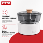 96 Pieces Compact Electric Food Cooker, White And Black, 1 Unit