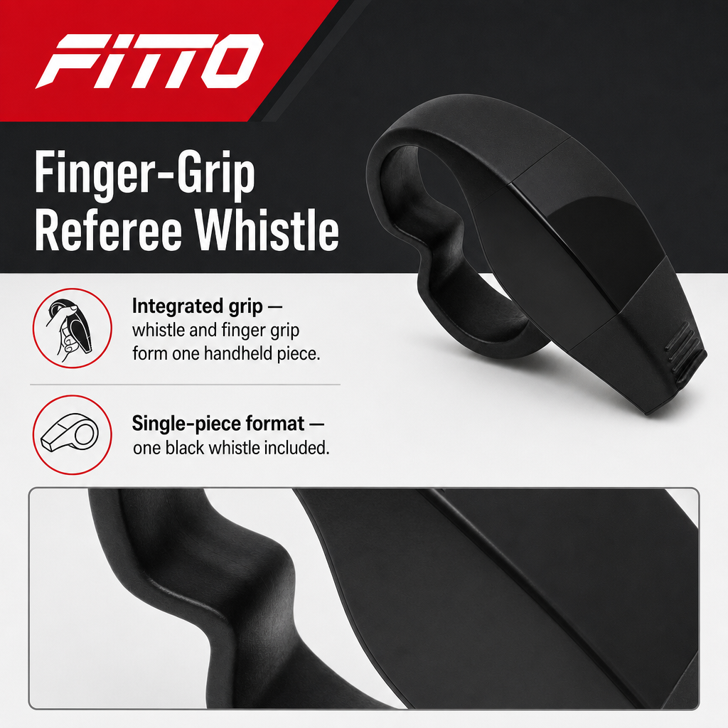 120 Pieces Referee Whistle with Finger Grip, Black, 1 Piece