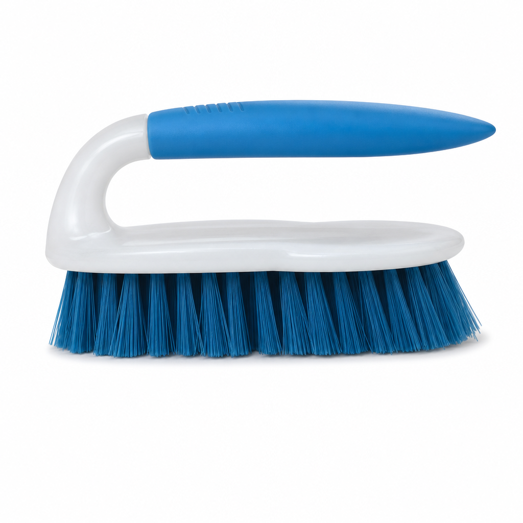 96 Pieces Iron-Shaped Scrub Brush with Handle, 15 x 7 x 7 cm, Single Household Cleaning Tools