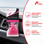 96 Pieces Car Air Fresheners, Bubble Gum Scented Perfumed Granules, Pink, 100 g