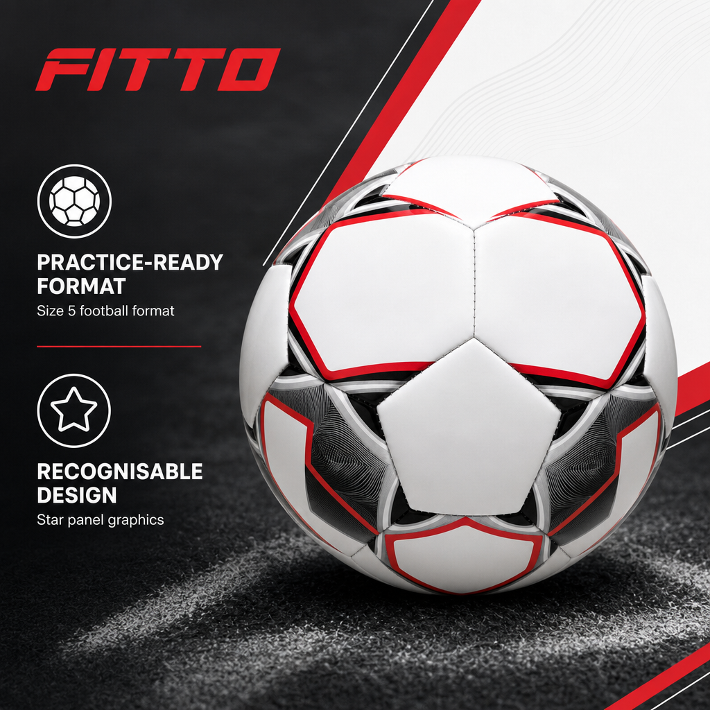 72 Pieces Football Size 5, Star Panel Design, Single Ball for Practice and Casual Play