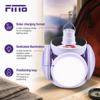 96 Pieces Solar Emergency Charging Lamp, Purple and White, 1 Piece