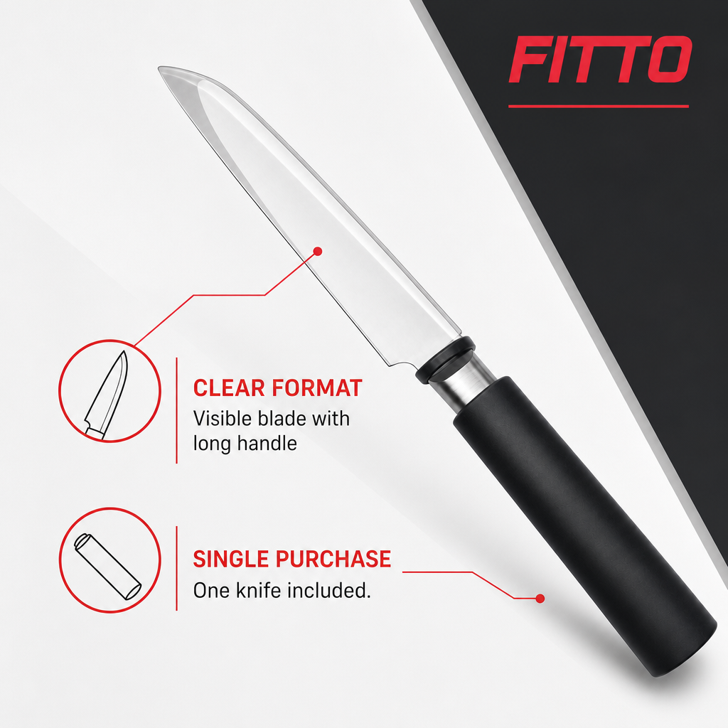 96 Pieces Kitchen Knives, 5 Inch, Single Knife with Long Handle for Food Preparation