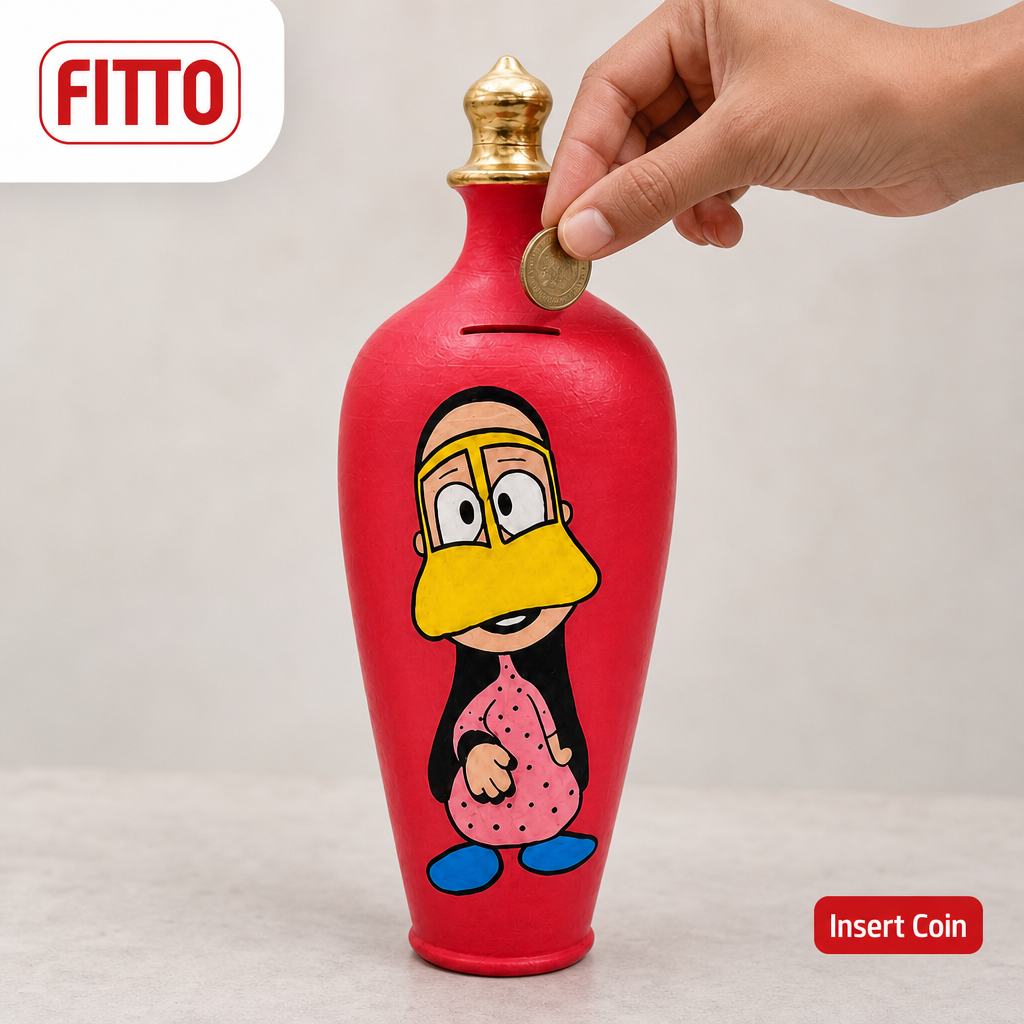 72 Pieces Decorative Bottle Coin Bank, 35 cm, Red, Character-Themed Money Saving Boxes