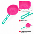 120 Pieces Plastic Mesh Food Strainer with Handle, Rinsing and Draining Basket, 35 x 18 cm, 1 Piece