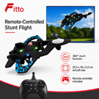 60 Pieces Remote Control Fighter Plane with 360° Stunt Function, 25.5 x 18 x 5.2 cm